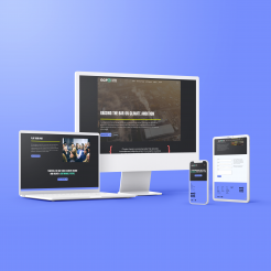 Screens der GCPC Website auf verschiedenen Endgeräte