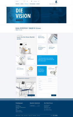 KaVo Dental Web Landingpage Screenshot