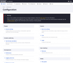 Drupal Claro Theme Config Screen