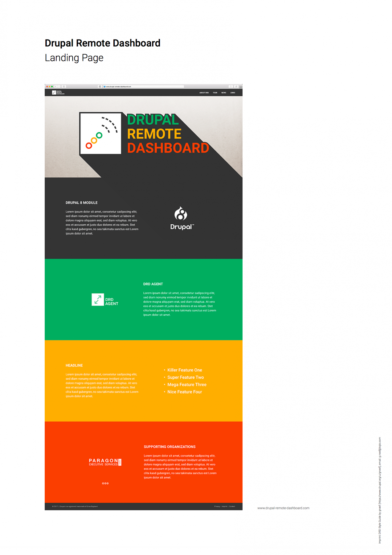 Style Guide – Designing the Drupal Remote Dashboard
