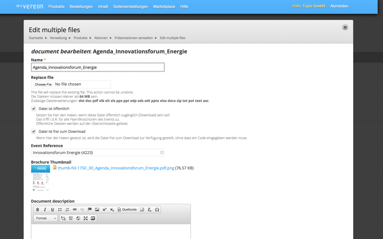 Screenshot: Vereon
